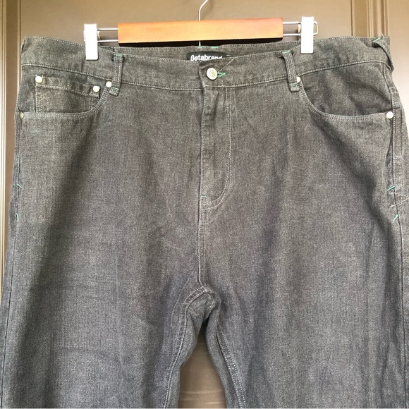 BETABRAND Mens 38 Sons of Britches Dark Gray Straight Relaxed Denim Jeans Travel - Picture 4 of 15